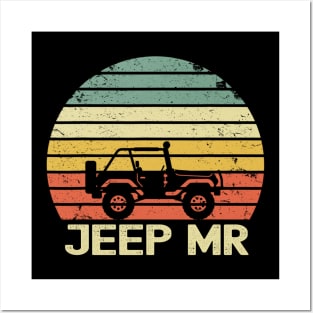 Jeep Mr Vintage Jeep retro jeep sunset jeep jeep men Posters and Art